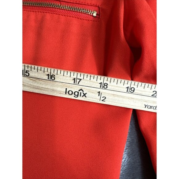 Roz & Ali Top Woman’s Small Red Blouse V Neck Shirt - Picture 11 of 16